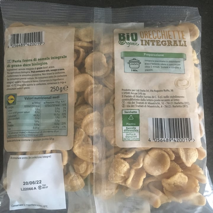 review photo of Nonna mia Bio Orecchiette Integrali shared by @arturino on 25 Apr 2022 - review