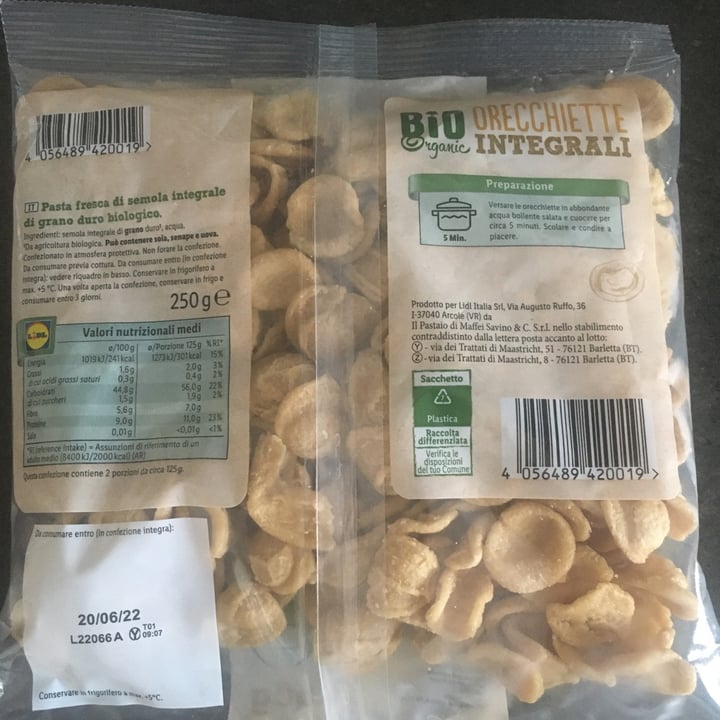 photo of Nonna mia Bio Orecchiette Integrali shared by @arturino on  25 Apr 2022 - review