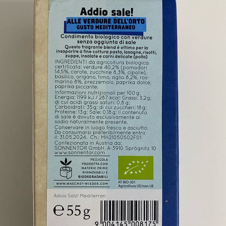 review photo of Sonnentor Addio sale gusto mediterráneo shared by @ela91 on 03 Sep 2022 - review