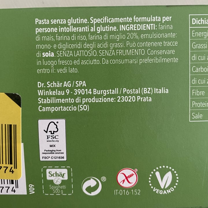 photo of Schär Spaghetti Gluten Free shared by @camucm on  18 May 2022 - review