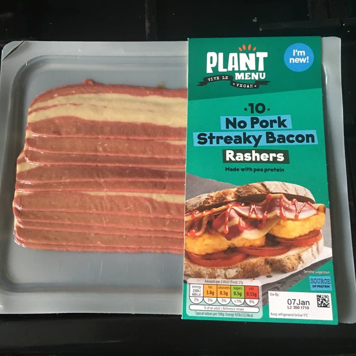 photo of Plant Menu 10 No Pork Streaky Bacon Rashers shared by @dandan4 on  30 Dec 2021 - review