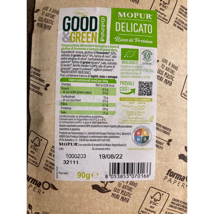 photo of Good & Green affettato di mopur delicato shared by @giuffridailenia on  12 Jul 2022 - review