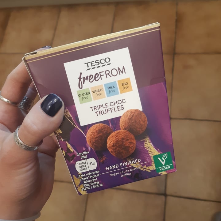 photo of Tesco Triple choc truffles shared by @veganeileen on  05 Jun 2021 - review