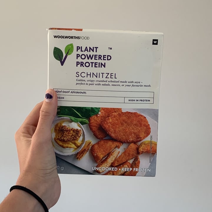 photo of Woolworths Food Plant powered protein schnitzel shared by @robin-lee on  24 May 2022 - review