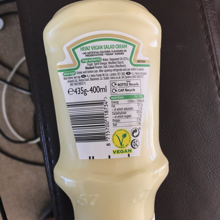 photo of Heinz Vegan Salad Cream shared by @ijo on  26 Jun 2021 - review