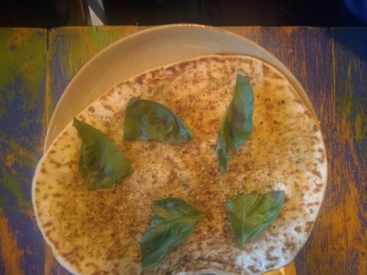 photo of The Square Orange Café Garlic Flatbread shared by @veganurse on  03 Mar 2020 - review