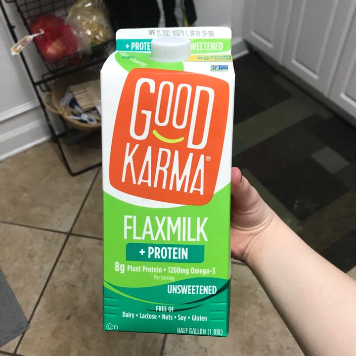 photo of Good Karma Unsweetened Flax Milk + Protein shared by @zanderzuku on  17 Feb 2021 - review