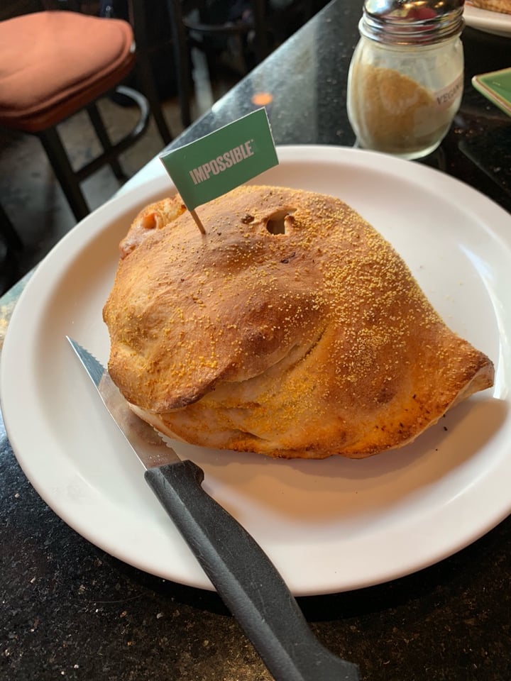 review photo of CyBelle's Front Room Vegan calzone with impossible burger shared by @tracyelizabeth7 on 17 Nov 2018 - review