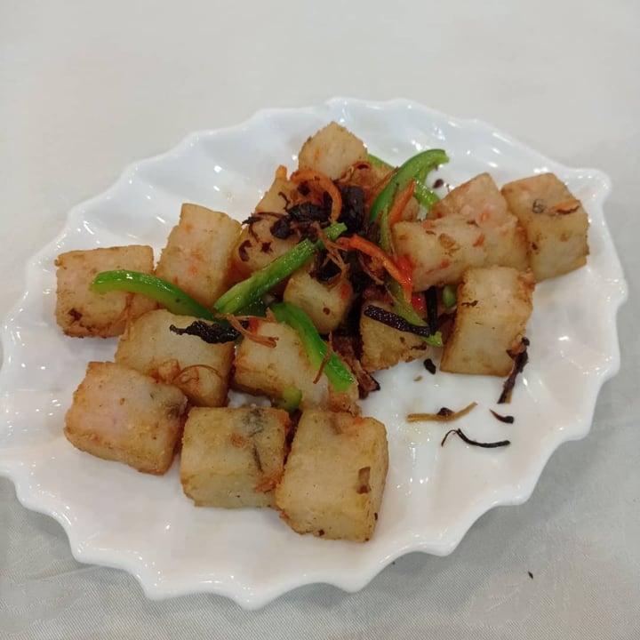 photo of Three Virtues Vegetarian Restaurant Radish Cake with XO Sauce shared by @jayinhk on  05 Jul 2021 - review