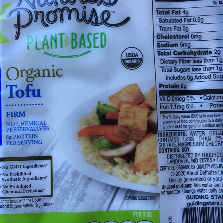 photo of Nature's Promise Extra Firm Tofu shared by @sdigiacomo on  12 Nov 2020 - review