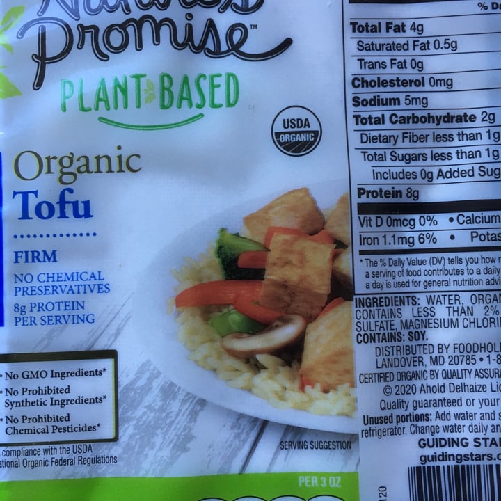 review photo of Nature's Promise Extra Firm Tofu shared by @sdigiacomo on 12 Nov 2020 - review