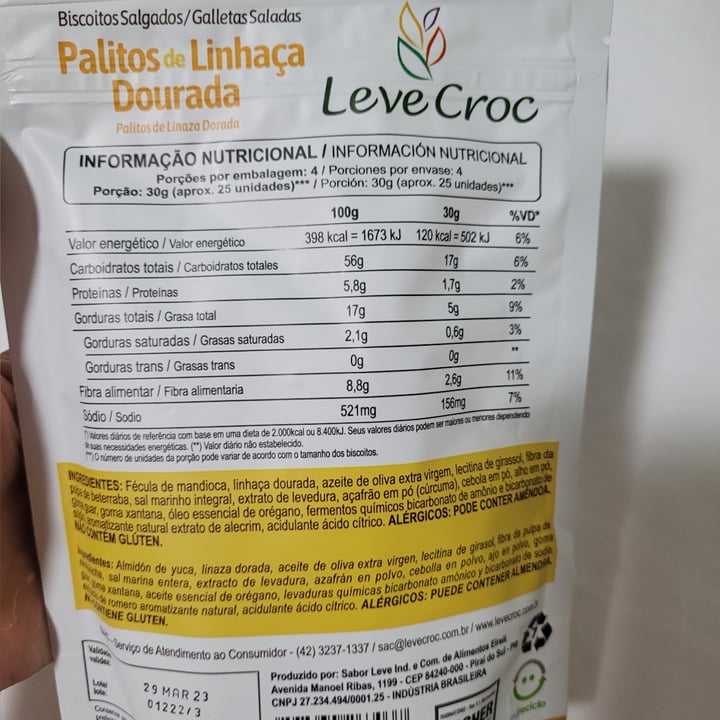 photo of Leve croc Palitos de linhaça dourada shared by @grazibroch on  13 May 2022 - review