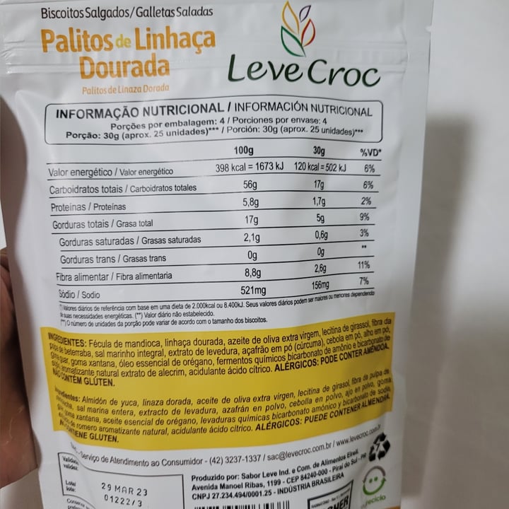 review photo of Leve croc Palitos de linhaça dourada shared by @grazibroch on 13 May 2022 - review