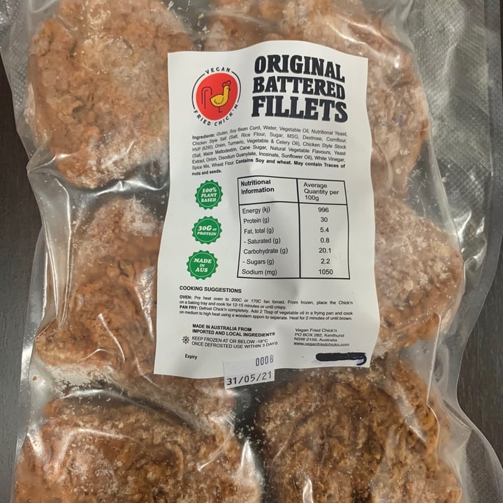 photo of Vegan Fried Chick’n Original battered fillets shared by @vegan-friendly on  15 Nov 2020 - review