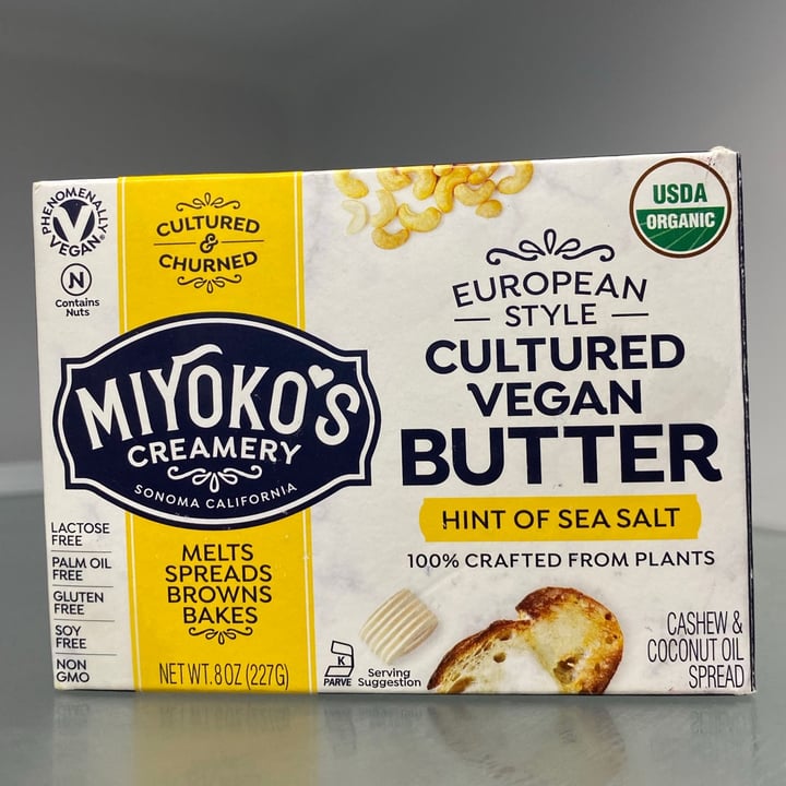 review photo of Miyoko's Creamery European Style Cultured Vegan Butter Hint of Sea Salt shared by @taylorangell on 20 Aug 2021 - review