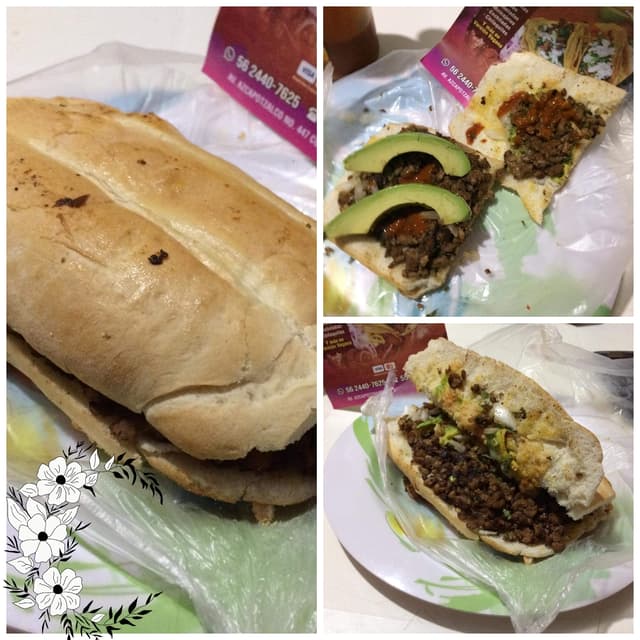 菜肴“Torta de suadero”的照片