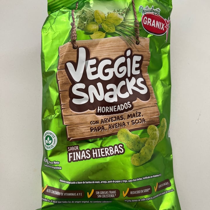 photo of Granix Veggie Snacks Horneados Finas Hierbas shared by @goveggy on  08 Dec 2022 - review