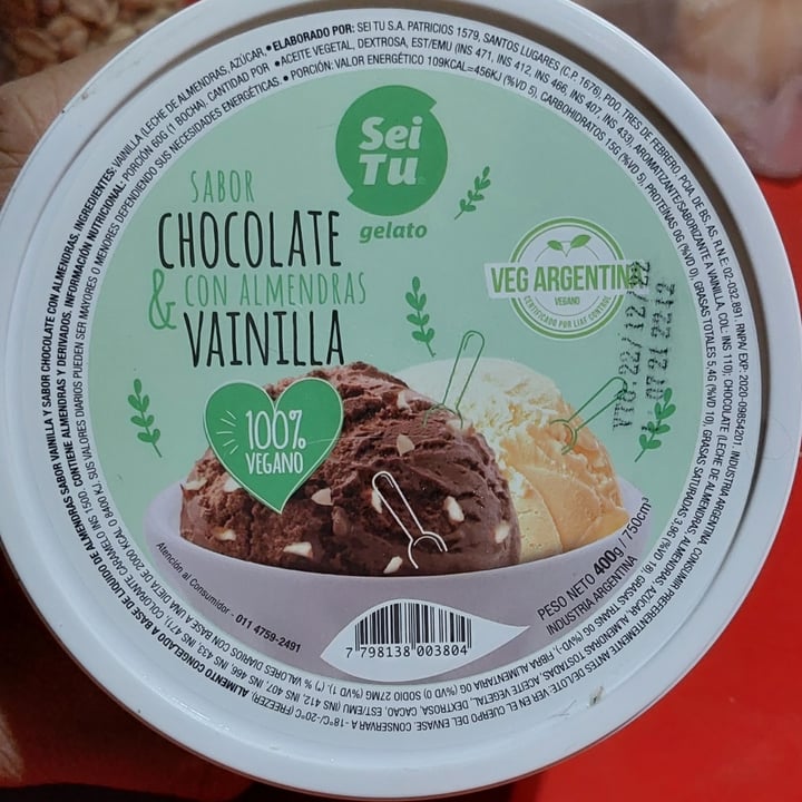 photo of Sei Tu Sei Tu Vegan Vainilla y Chocolate con Almendras shared by @titarruski10 on  25 Oct 2022 - review