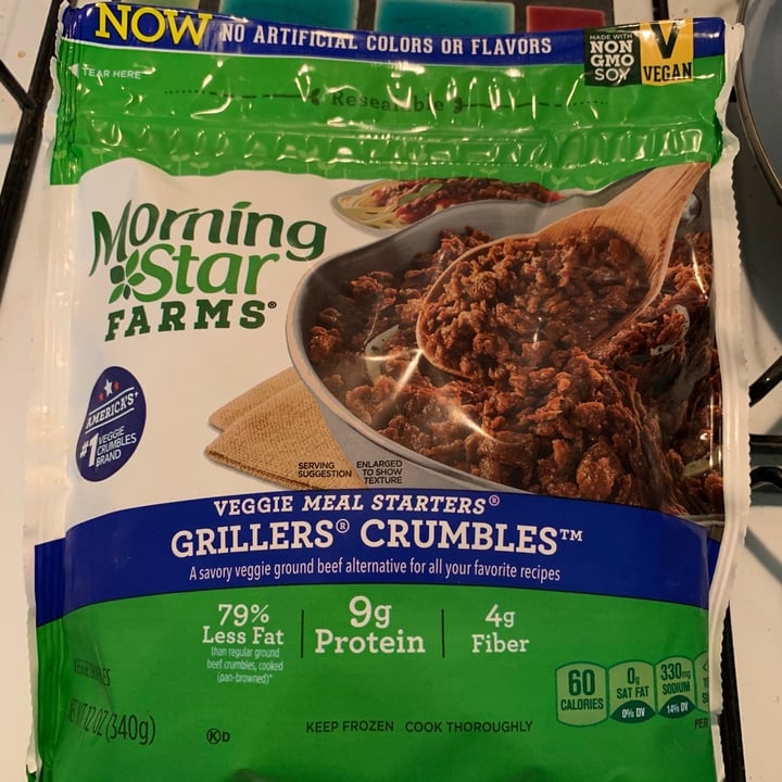 photo of MorningStar Farms Grillers Crumbles shared by @allhess on  26 Feb 2020 - review