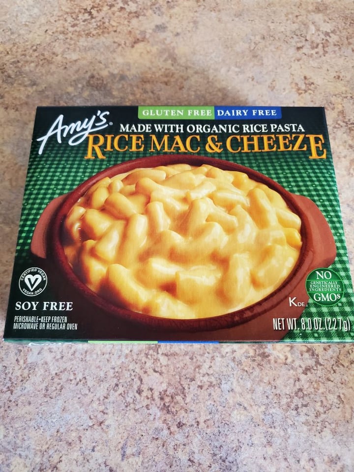 photo of Amy’s Vegan Organic Rice Mac & Cheeze shared by @veganforthem on  08 Jan 2020 - review