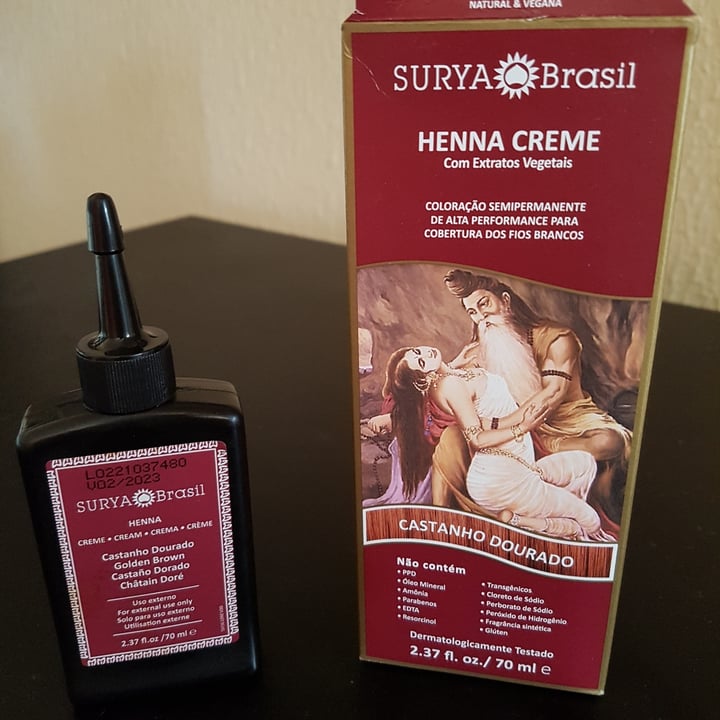 photo of Creme Coloração Henna Surya Henna Creme (Castanho Escuro) shared by @renatarocha on  06 Feb 2022 - review