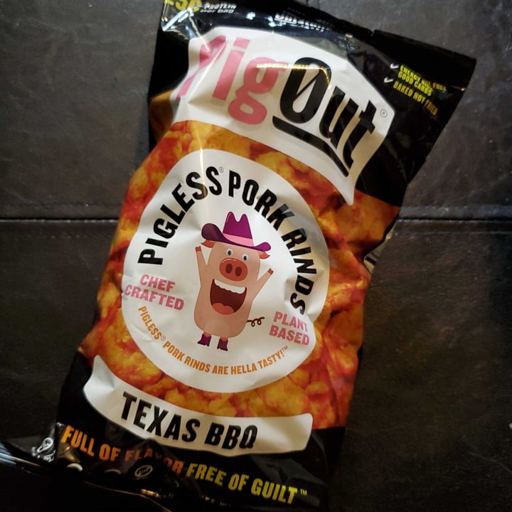 photo of Outstanding Foods Pig List Pork Rinds Texas BBQ shared by @theveganwitch13 on  21 Jul 2020 - review