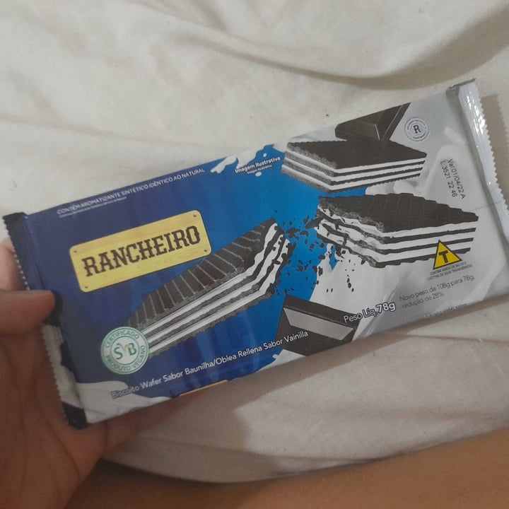 photo of Rancheiro Wafer Sabor Baunilha shared by @emdnutriveg on  07 Feb 2022 - review