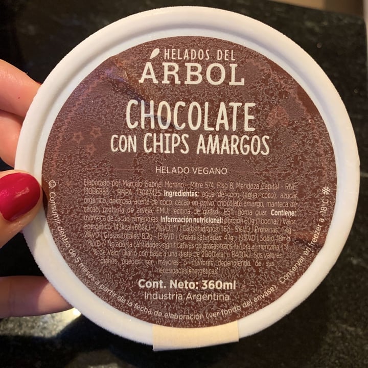 photo of Helados del Árbol Helado sabor Chocolate con Chips Amargos shared by @agus95 on  16 Dec 2019 - review