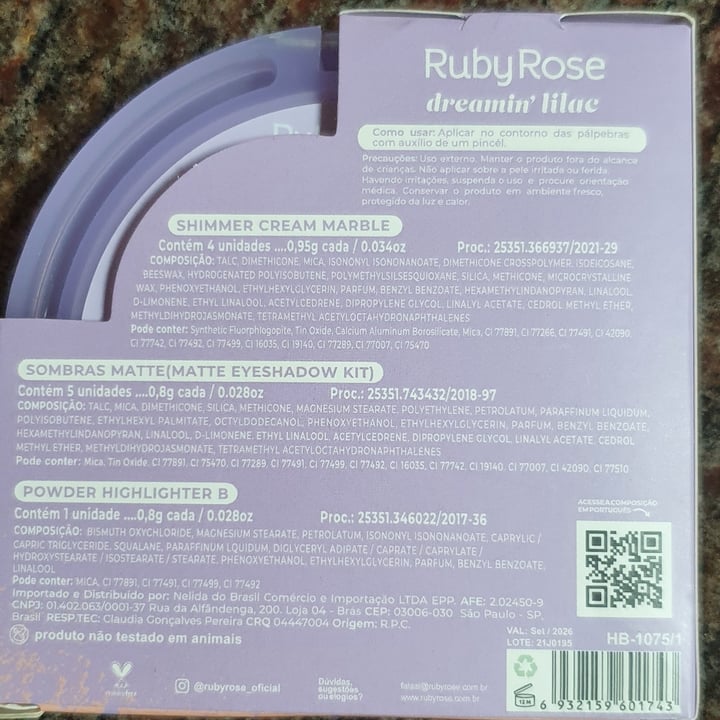 photo of RubyRose Dreamin' Lilac - sombra matte shared by @meloraxel on  09 May 2022 - review