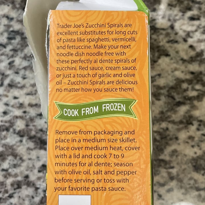 review photo of Trader Joe's Zucchini spirals shared by @claudiah on 13 Jul 2022 - review