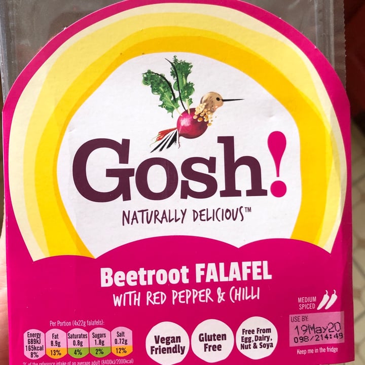 photo of Gosh! Beetroot Falafel shared by @jridley on  29 Apr 2020 - review
