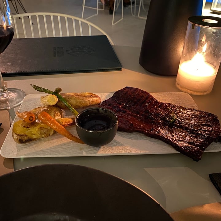 photo of Koukoumi Vegan Hotel & Restaurant Ribeye Seitan Steak shared by @allesio on  10 Aug 2021 - review