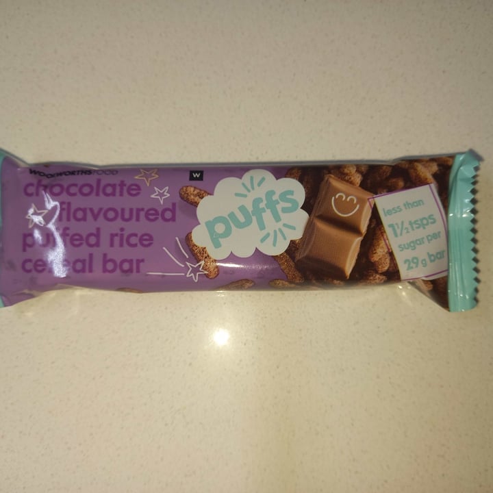 review photo of Woolworths Food Chocolate Flavoured puffed rice cereal bar shared by @jordan114 on 19 May 2022 - review
