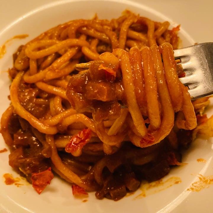 photo of Capra e Cavoli vegetariano, vegano e pesce Pici con ragù vegano shared by @federicathewitch on  20 Jul 2022 - review