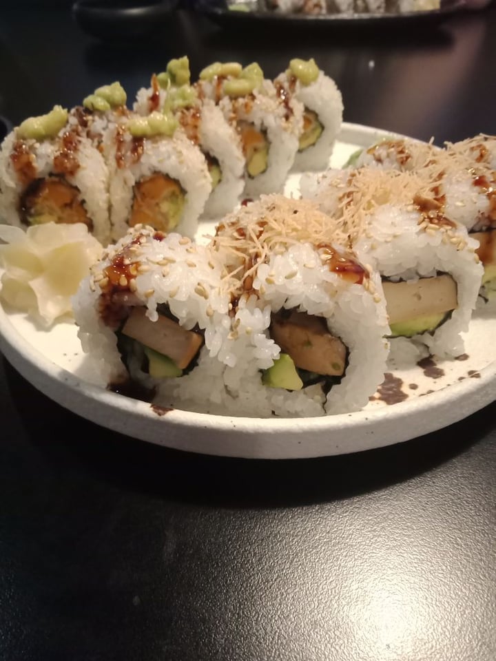 review photo of Sushi Planet Modbury Teriyaki Tofu Roll and Pumpkin Roll shared by @rhiannoncoles on 22 Mar 2019 - review