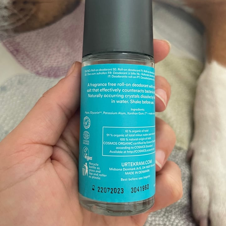 photo of Urtekram Desodorante Roll-on sin perfume shared by @loveg on  01 Oct 2021 - review