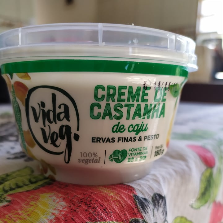 review photo of Vida Veg Creme de Castanha de Caju com Ervas Finas & Pesto shared by @alessandrats on 02 Oct 2022 - review