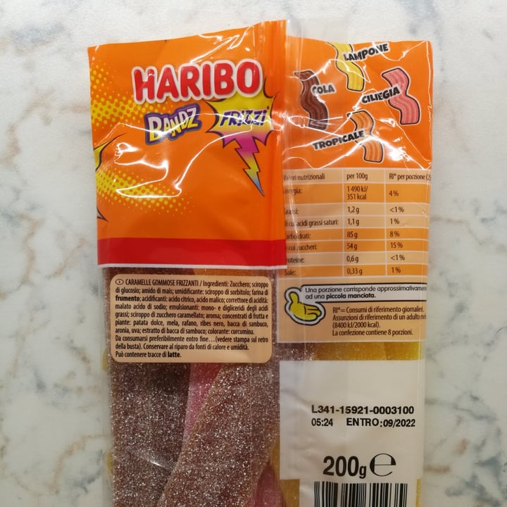 photo of Haribo Bandz Frizzi shared by @veglife95 on  29 Oct 2021 - review