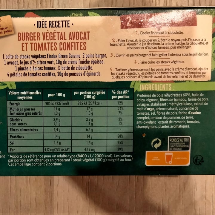 review photo of Findus Steak végétal shared by @clairett on 03 Feb 2022 - review