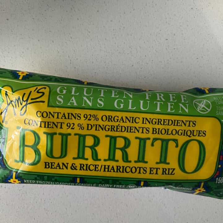 photo of Amy’s Amy’s Non-Dairy Organic Burrito with Beans & Rice shared by @oat on  11 May 2021 - review