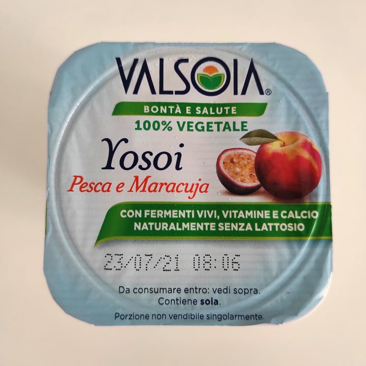 photo of Valsoia Yogurt alla pesca&maracuja shared by @thekindseed on  12 Jul 2021 - review