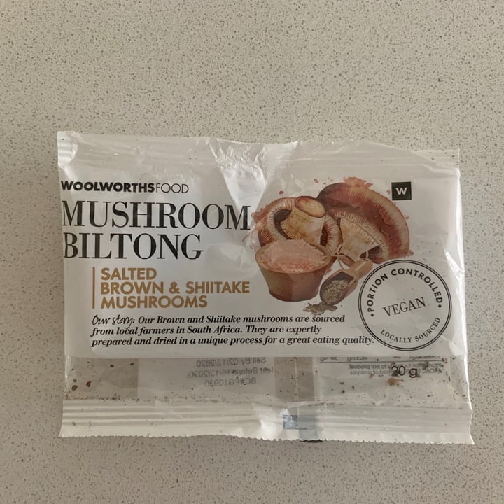photo of Woolworths Food Mushroom Biltong Salted Brown & Shiitake Mushrooms shared by @christo on  30 Aug 2020 - review
