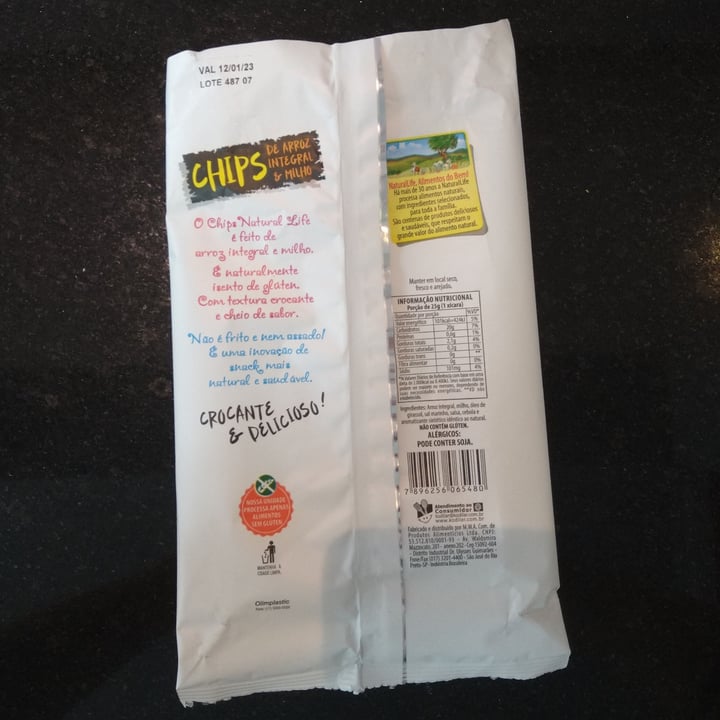 photo of NaturalLife Chips de arroz integral e milho sabor cebola e salsa shared by @fefrischrib on  29 Oct 2022 - review
