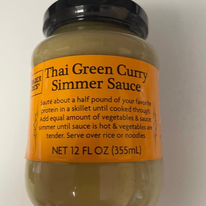 photo of Trader Joe's Thai Green Curry Simmer Sauce shared by @veg4n on  19 Feb 2021 - review