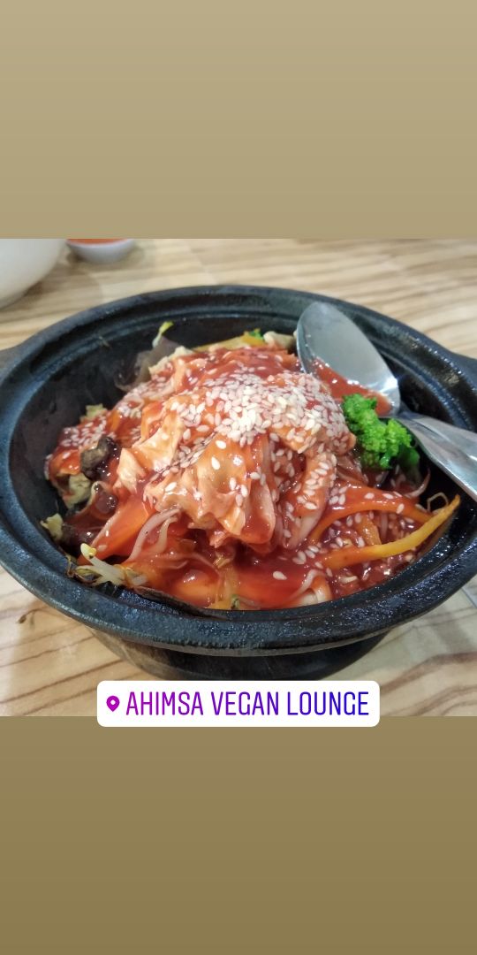 photo of Ahimsa Vegan Lounge Korean Bibimbap shared by @iamvegetarian97 on  09 Jun 2019 - review