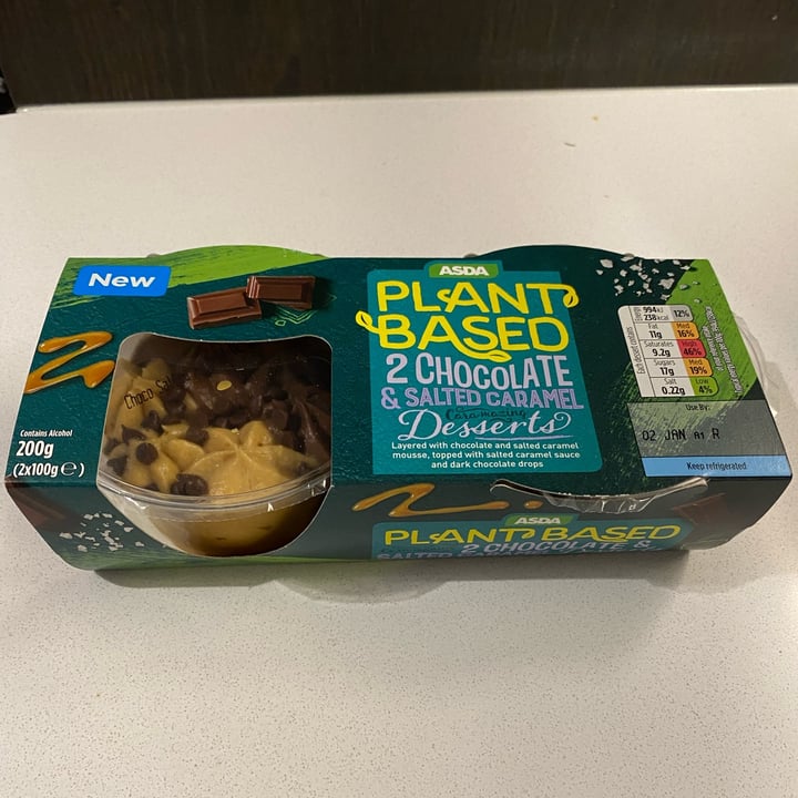photo of ASDA Plant Based 2 Chocolate and Caramel Desserts shared by @marshallmarzia on  07 Dec 2021 - review