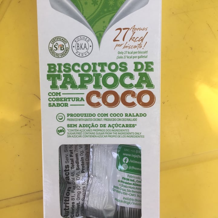 photo of Fhom Biscoitos De Tapioca Com Cobertura De Coco shared by @susanatupi on  17 Oct 2022 - review