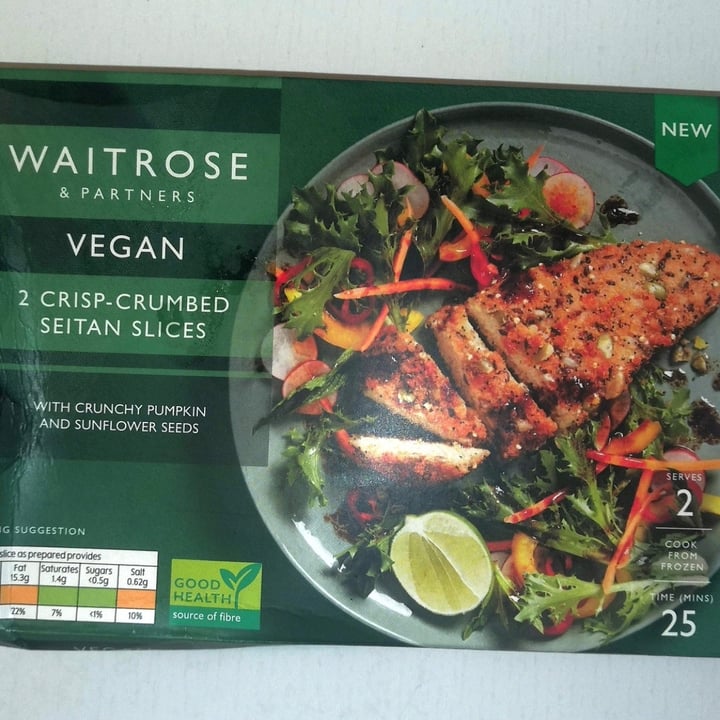 photo of Waitrose Crisp Crumbed Seitan Slices shared by @veganellas on  18 Oct 2020 - review