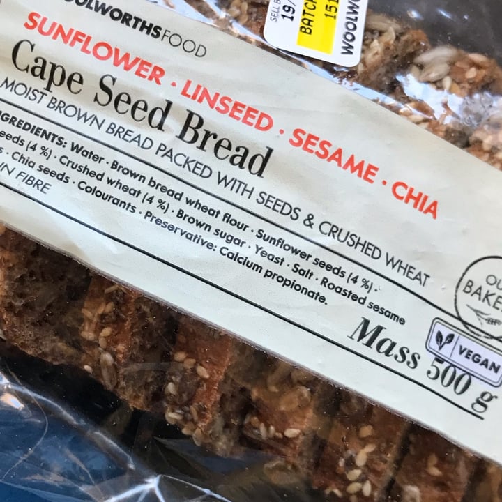 review photo of Woolworths Food Cape Seed Bread shared by @skybadger on 16 Mar 2022 - review