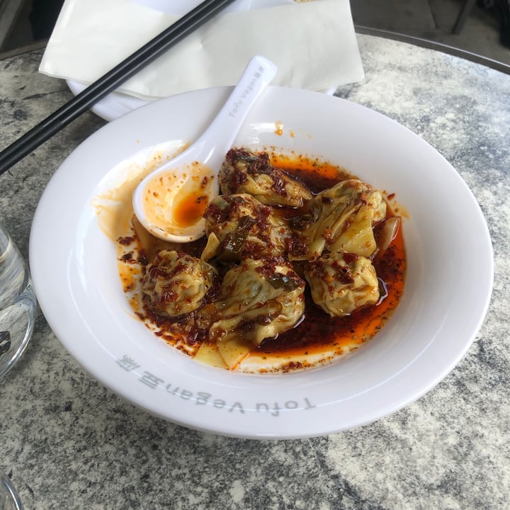 photo of Tofu Vegan Wontons In A Spicy Sauce shared by @syeoh on  06 Sep 2021 - review